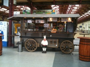 Taraba cu carnati din Gara de Nord