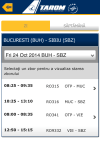 Curse Tarom Bucuresti - Sibiu