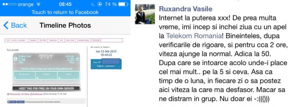Viteza internet Telekom Romania FB